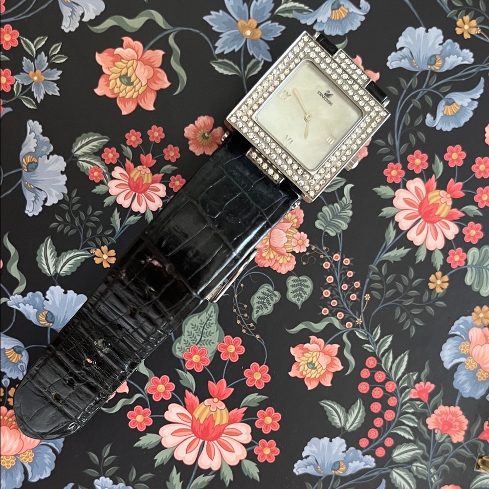 Swarovski Silver and Brown Watch